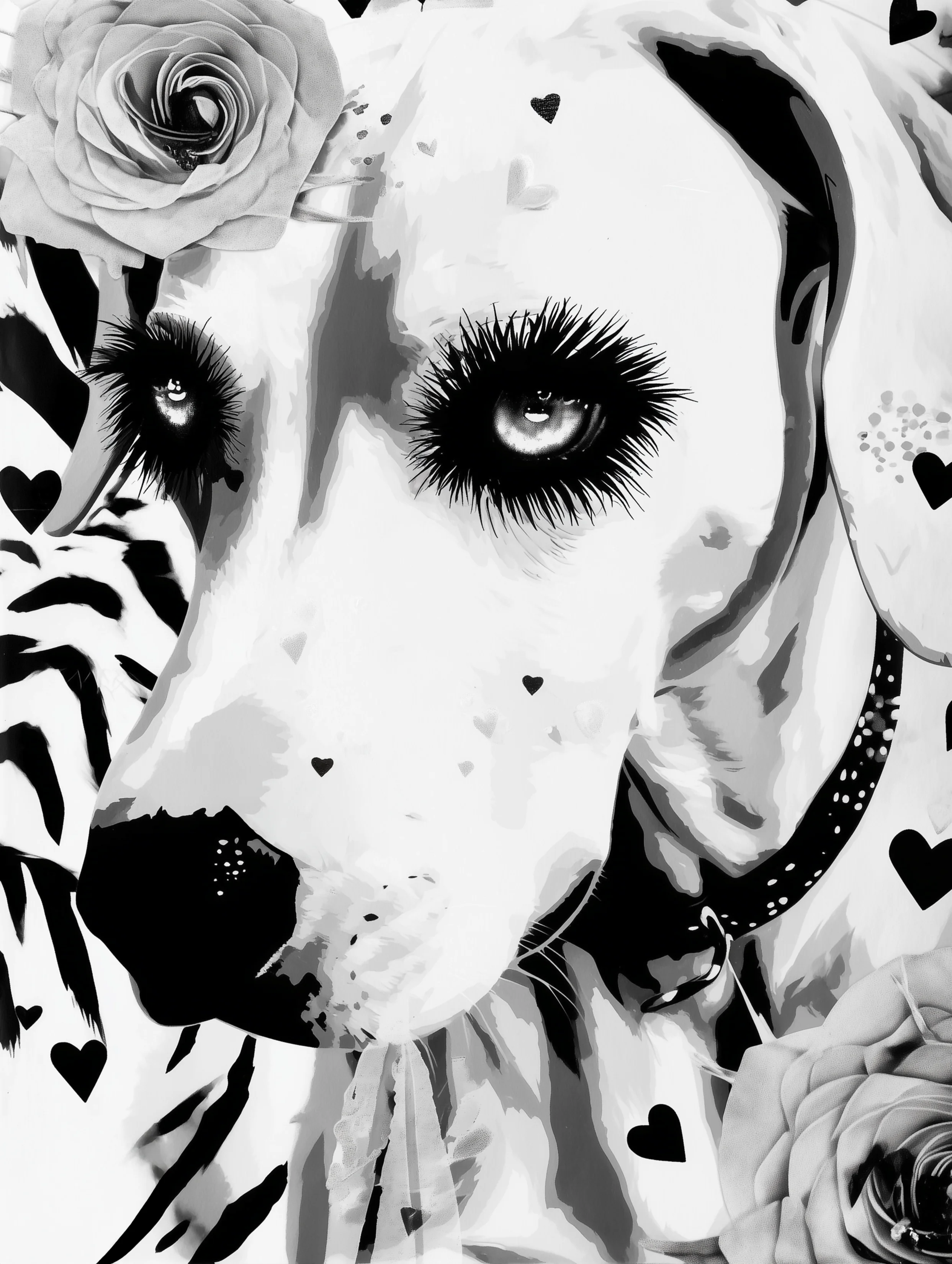 Free printable dog coloring page for adults featuring hound face